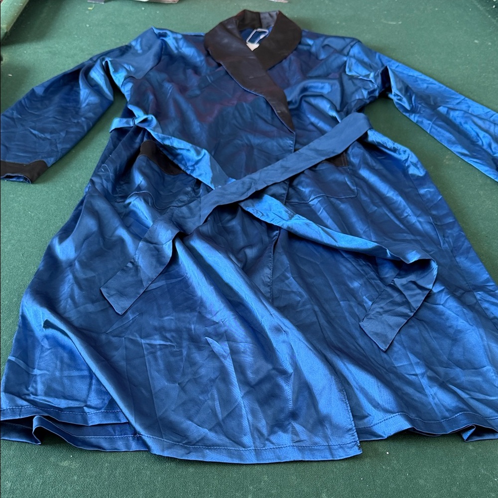 Satin Blue Women's Pajama Robe. CAJA. # 1 A